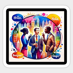 Language Lover - Hola Hello Bonjour Sticker